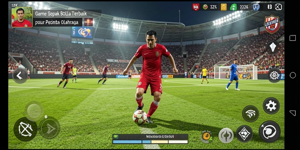 Tampilan gameplay mendebarkan dalam 33ZK dengan aksi sepak bola yang nyata.