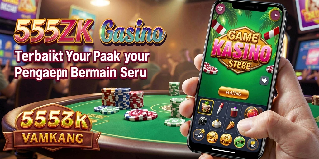 Screenshot permainan Kasino di 555ZK menampilkan grafik mengesankan.