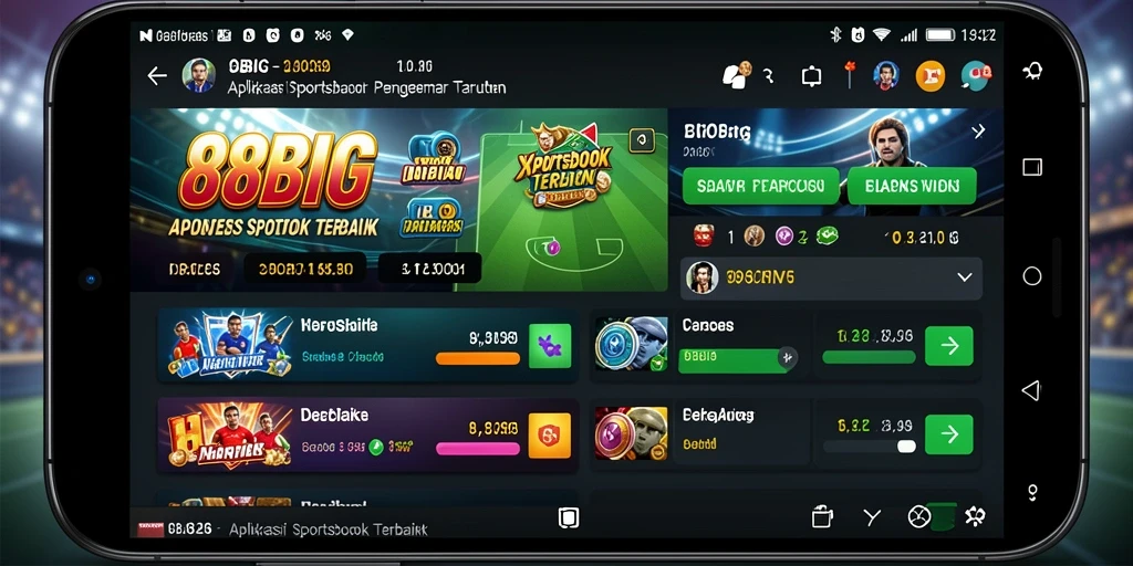 Tampilan gameplay Sportsbook di aplikasi 88BIG yang menarik.