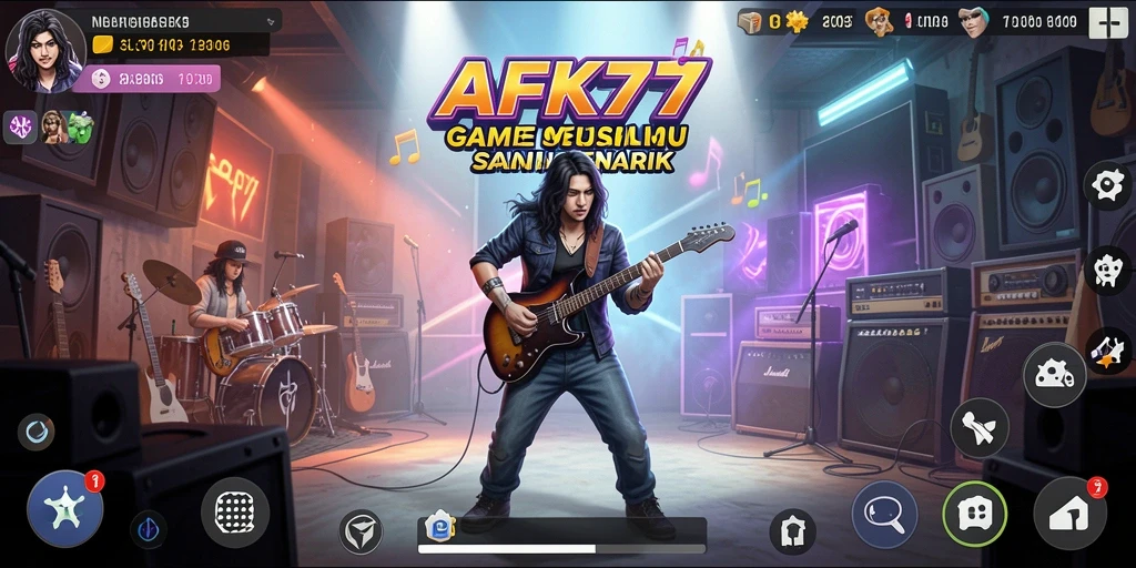 Tampilan gameplay AFK77 yang menarik dan penuh warna.