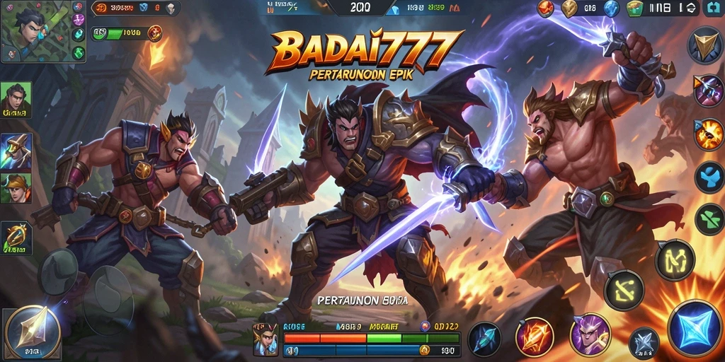Gameplay seru dalam pertarungan MOBA yang menegangkan.