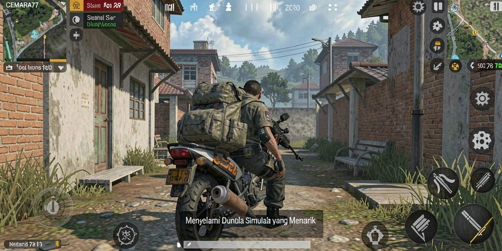 Tangkapan layar CEMARA77 menunjukkan aksi menarik dalam gameplay Simulation.