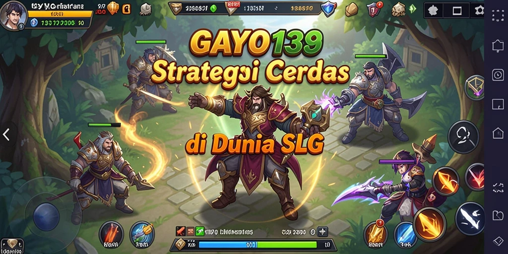 Screenshot GAYO138 menampilkan aksi pertempuran intens dan strategi SLG.