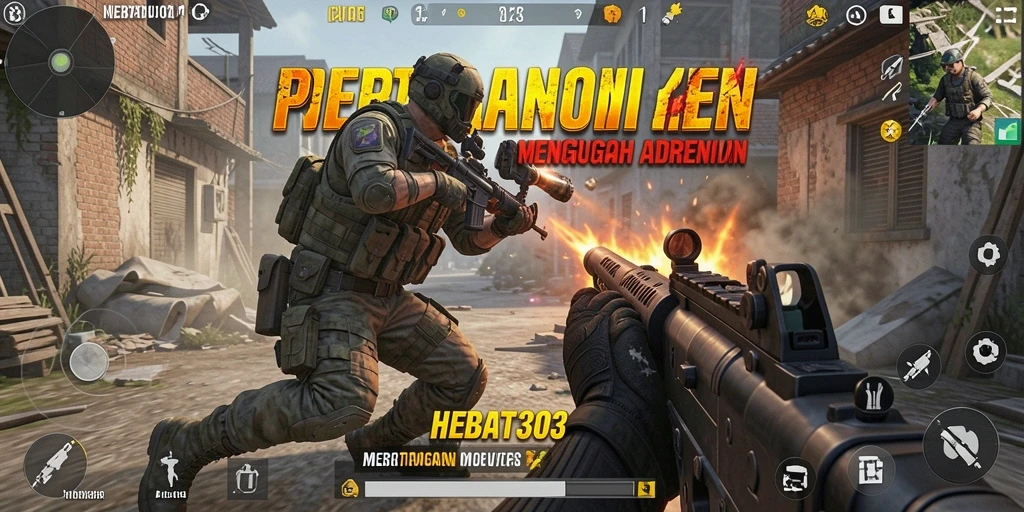 Tampilan gameplay HEBAT303 menampilkan aksi seru dalam pertempuran FPS.