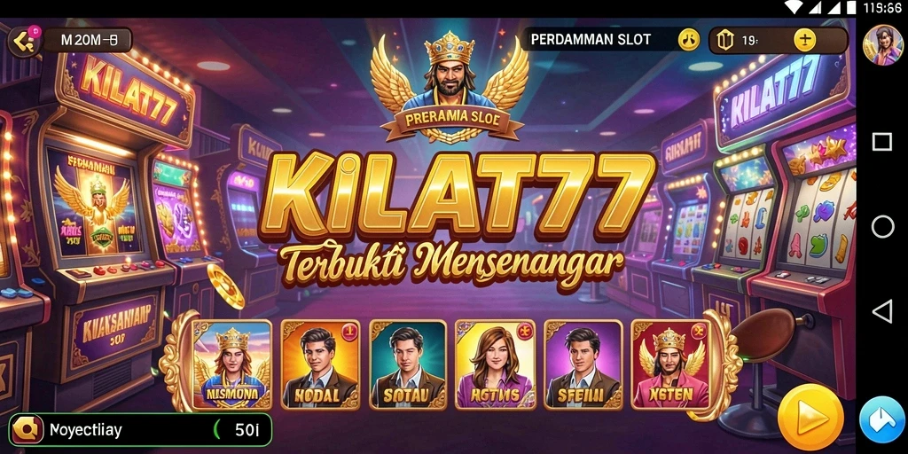 Gamplay menegangkan KILAT77 saat memutar slot.