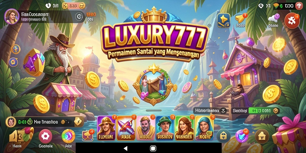 Tampilan gameplay LUXURY777 yang seru dan penuh warna