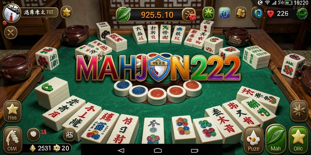 Screenshot gameplay menampilkan suasana menantang dalam MAHJONG222.