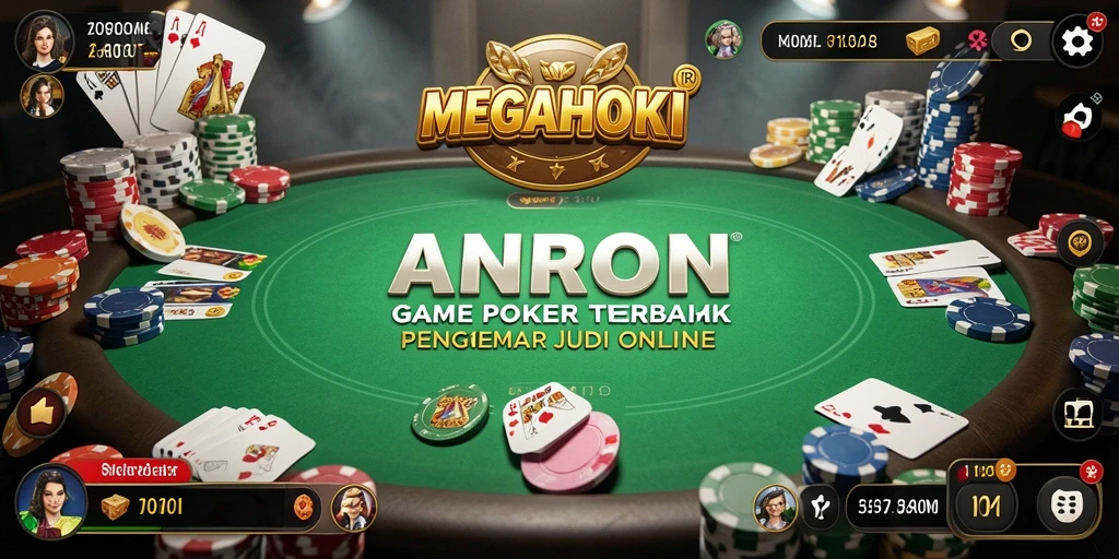Tampilan menarik dari gameplay poker di MEGAHOKI.