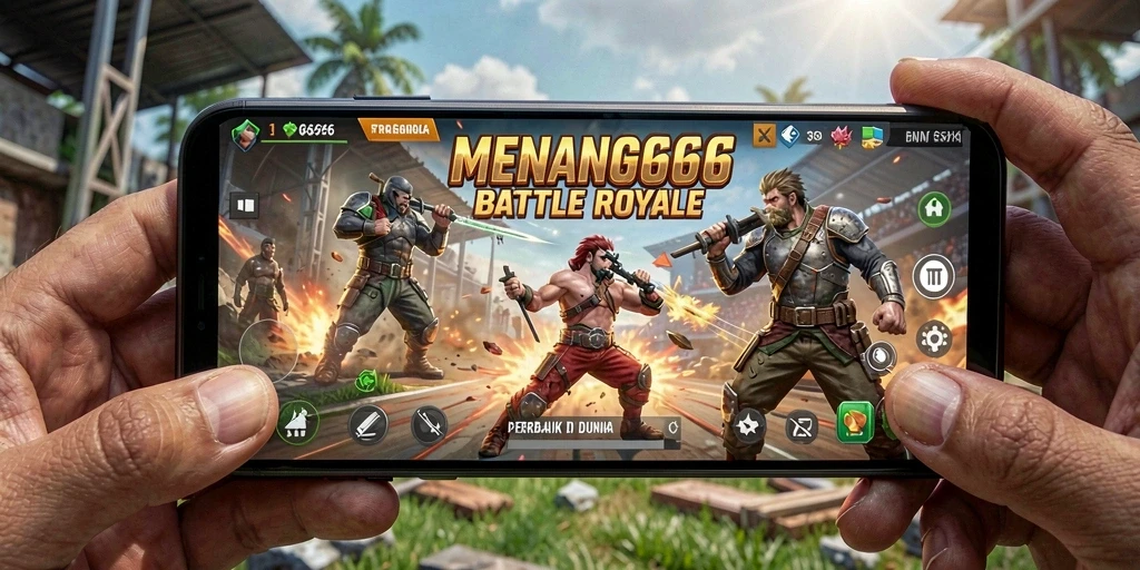 Screenshot gameplay MENANG666 menampilkan aksi Battle Royale yang seru.