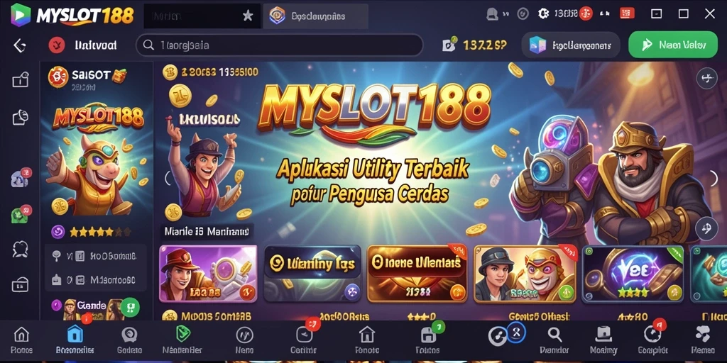 Tampilan utama MYSLOT188 yang sederhana dan fungsional.
