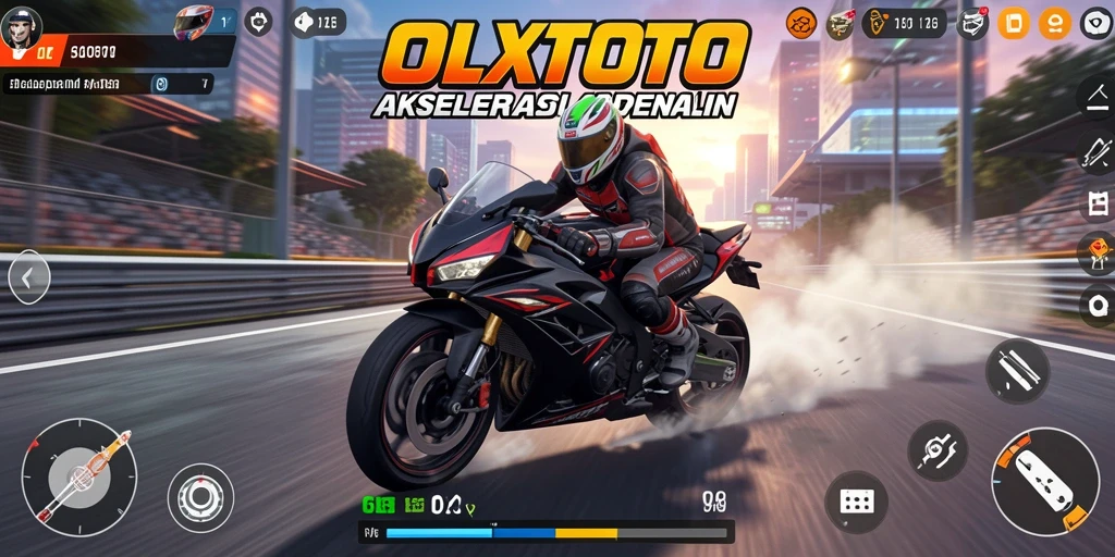 Gambar utama <strong>OLXTOTO</strong> menampilkan aksi balapan motor yang mendebarkan.