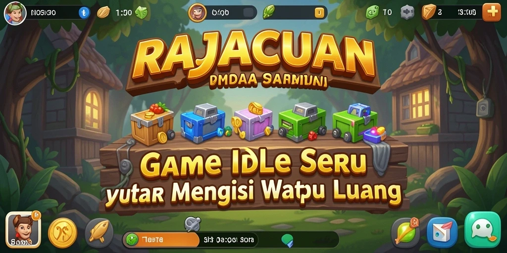 Tampilan gameplay menyenangkan di RAJACUAN dengan elemen Idle yang menarik.