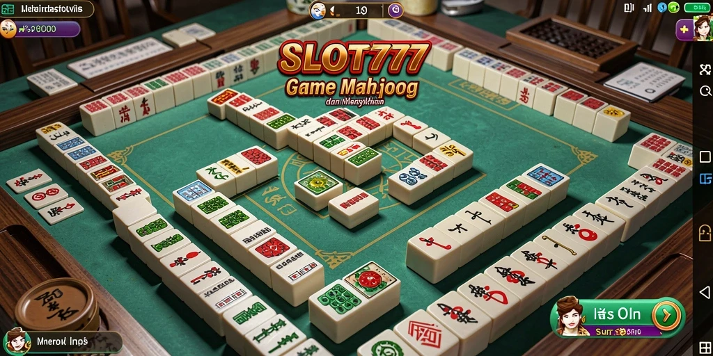 Screenshot gameplay SLOT777 menampilkan aksi Mahjong yang seru.