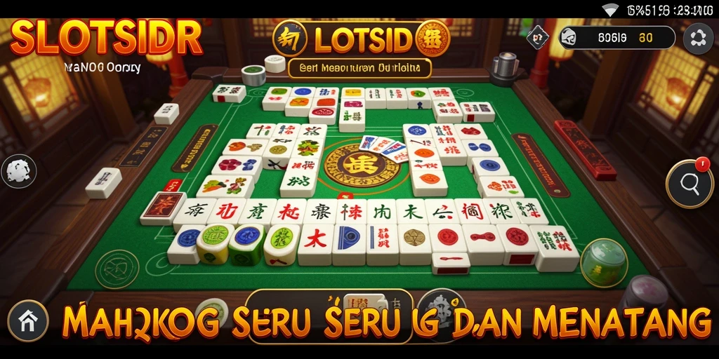 Tampilan menarik gameplay Mahjong di SLOTSIDR.