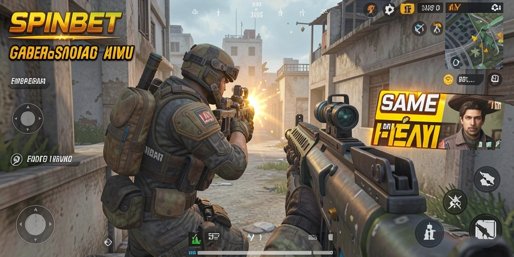 Tampilan gameplay SPINBET yang penuh aksi dan seru.