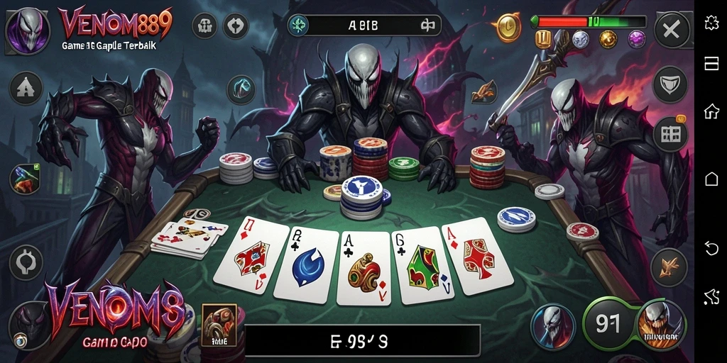 Tampilan screenshot <strong>VENOM889</strong> menampilkan gameplay Gaple yang menarik.