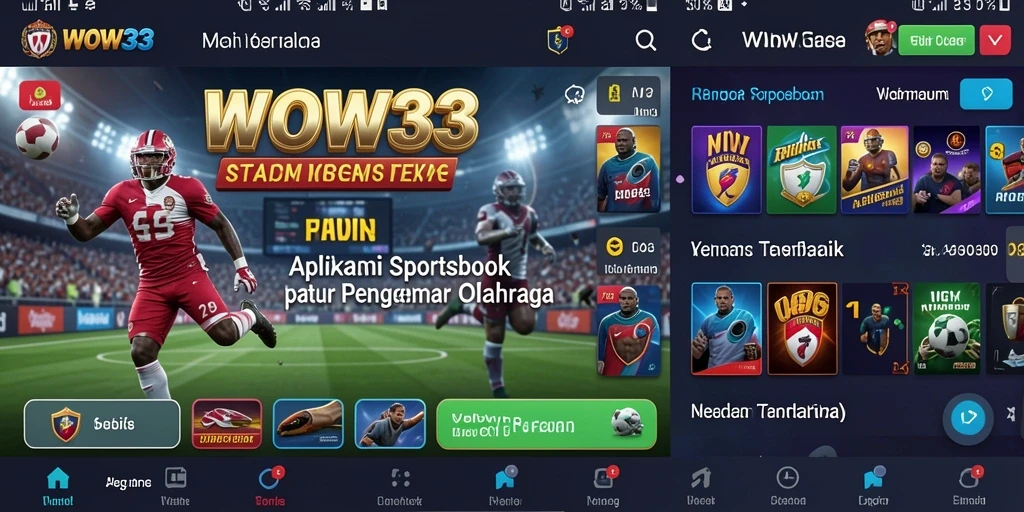 Screenshot menunjukkan tampilan menarik dari game Sportsbook WOW33.