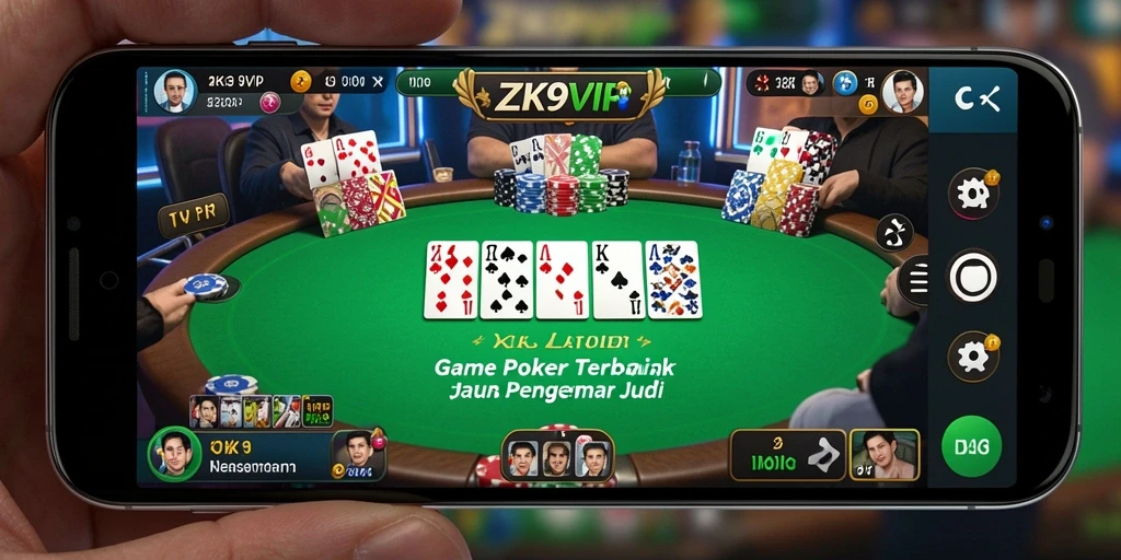 Tampilan seru saat bermain Poker di ZK9VIP.